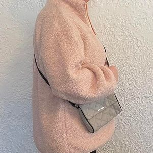 small grey and black crossbody purse bag from Nine West